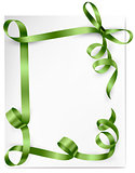 Holiday background with green gift bow with gift boxes. Vector