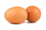 Pair of brown chicken eggs