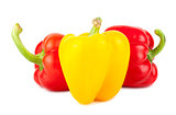 Fresh sweet red and yellow pepper
