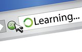 learning text on computer screen browser