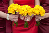 yellow rose wedding bouquets