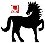 2014 Chinese Zodiac Horse Silhouette