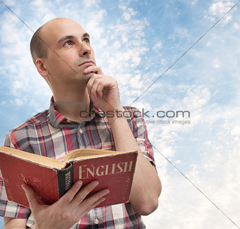 man reading English
