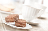 wafers and cup of tea
