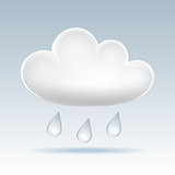 Cloud icon. Rain.