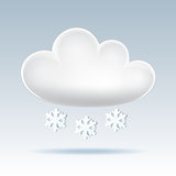Cloud icon. Snow.