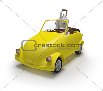 Creative mini car with teapot