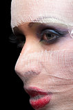 portrait of a woman in a bandage
