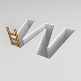 letter w and ladder