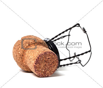 Champagne wine cork with muselet