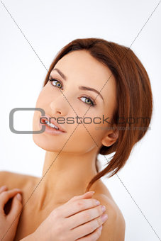 Beautiufl bare shouldered woman