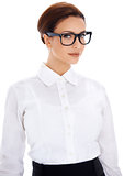 Beautiful businesswoman in glasses