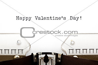Typewriter Happy Valentines Day