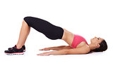 Fit woman doing exercises