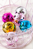 Colourful Christmas baubles