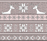 Hand drawn seamless knitted background in fair Isle style