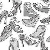 Fashion shoes seamless pattern for girls