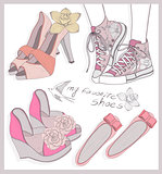 Fashion shoes set