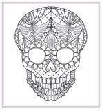 Abstract skull lace ornament.