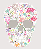 Skull from flowers
