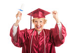 Senior Woman Excited to Graduate