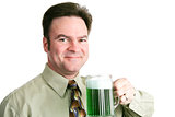St Patricks Day - Man with Green Beer