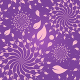 Purple Floral Seamless Pattern