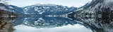 Alpine winter lake Grundlsee panorama.
