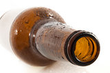 empty brown beer bottle