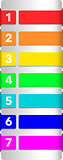 Abstract numbered colorful banners