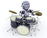 Robot with Drum Kit