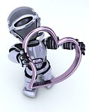 Robot with heart charm