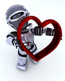 Robot with heart charm