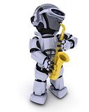 Robot playing the saxophone