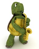 tortoise playing the saxophone