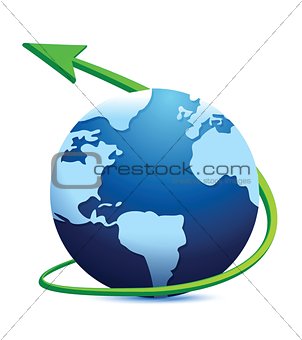 Digital world globe