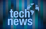 Tech News on digital background