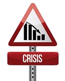 Downward trend concept crisis illustration design