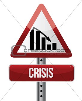Downward trend concept crisis illustration design