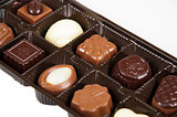 box of chocolates on a white background
