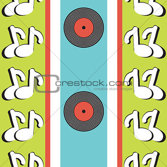 Vinyl record. Colorful pattern 