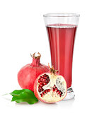 Pomegranate and glass