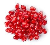 Pomegranate seeds top view