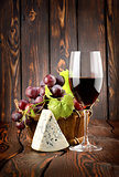 Wine and blue cheese
