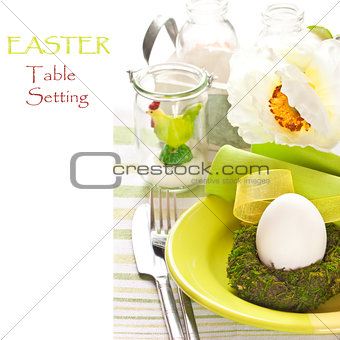 Easter table setting.