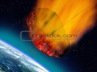 Plummeting asteroid