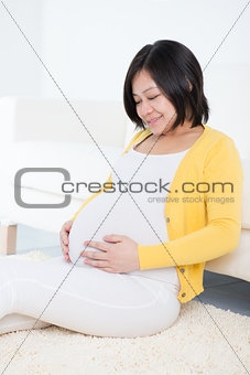Pregnant Asian Chinese woman