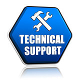 technical support and tools sign in hexagon button