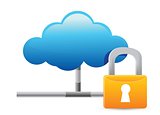 Cloud Computing Icon with Protection