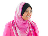 Portrait of Southeast Asian Muslim girl 